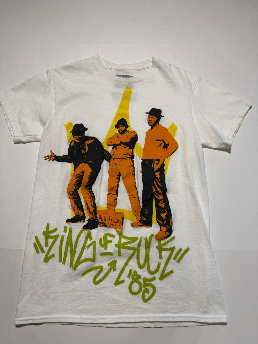 Graphic RUN DMC T-Shirt – “King of Rock ’85” – Hip Hop Rap Band – Size S